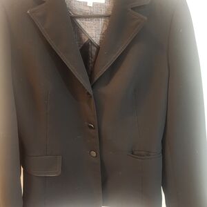 Calvin Klein Women's Black Blazer with Button Detail Size 6